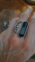 Onyx Adjustable Ring