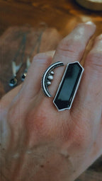 Onyx Adjustable Ring