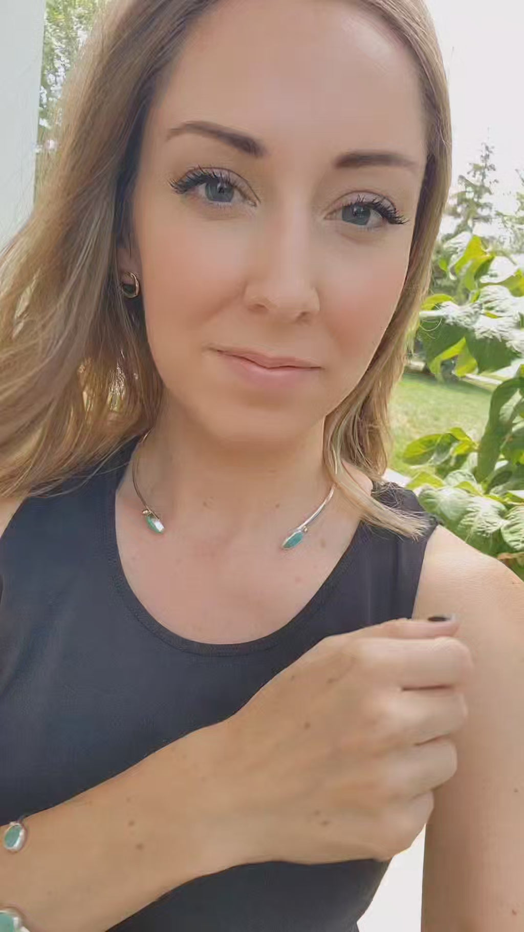 Chilean Turquoise Choker Necklace