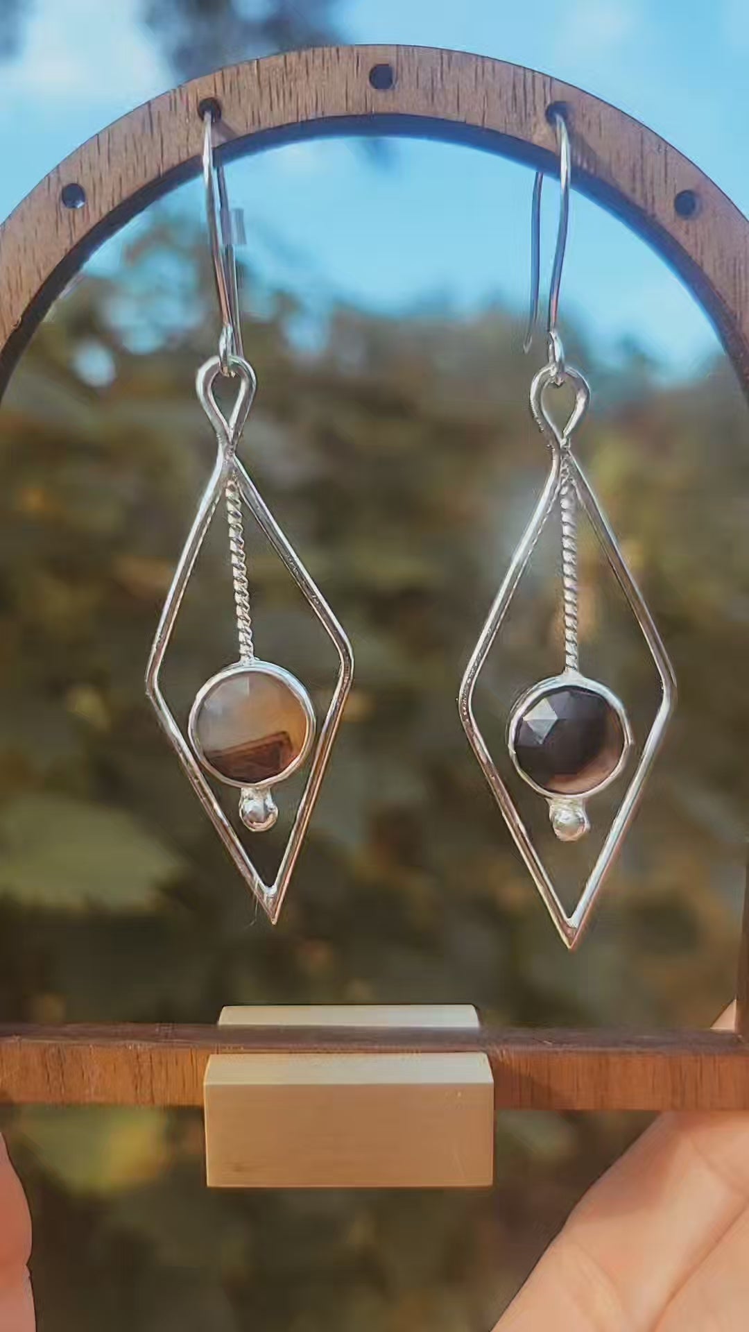Montana Agate Pendulum Earrings