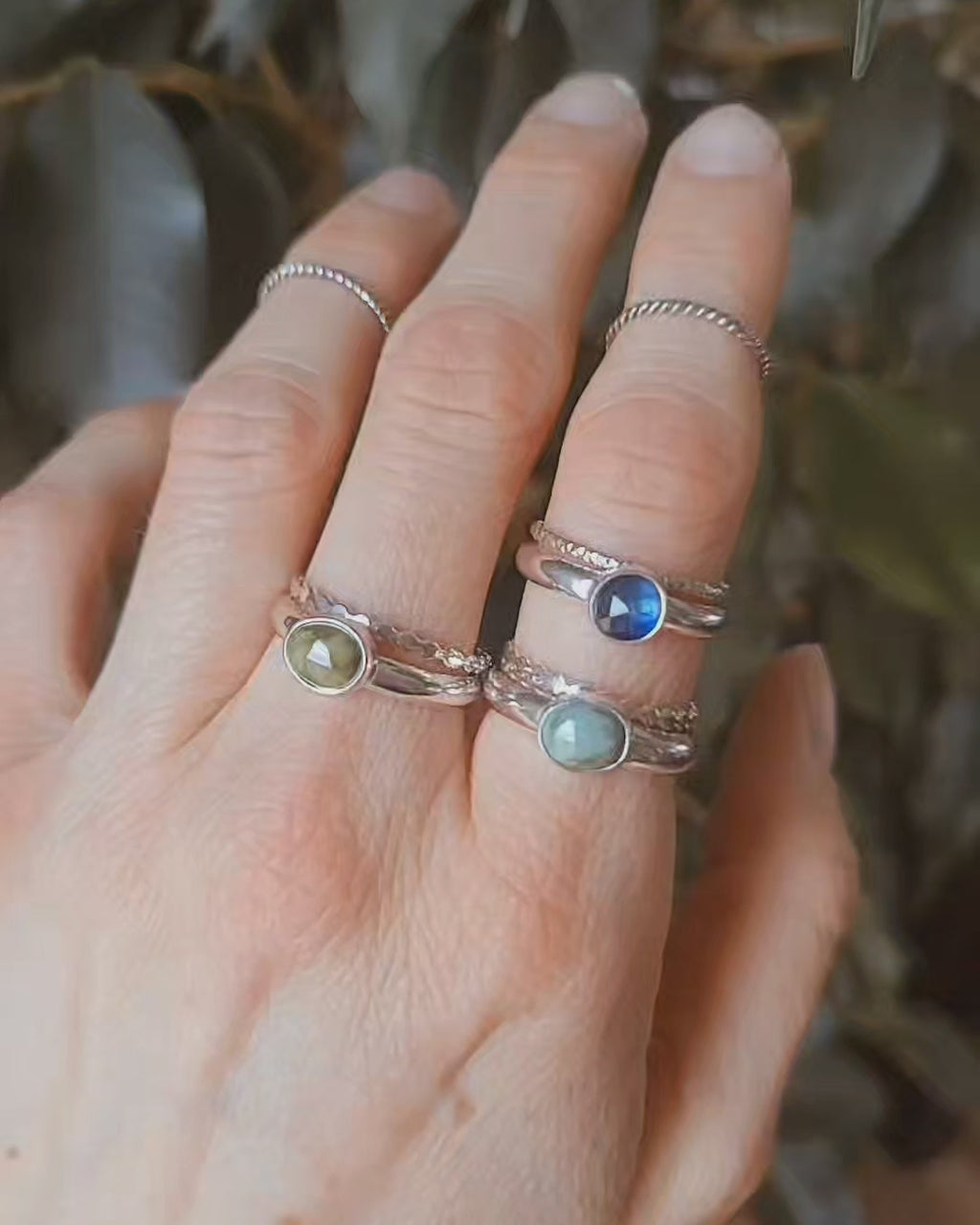 Blue Kyanite Stacker Set