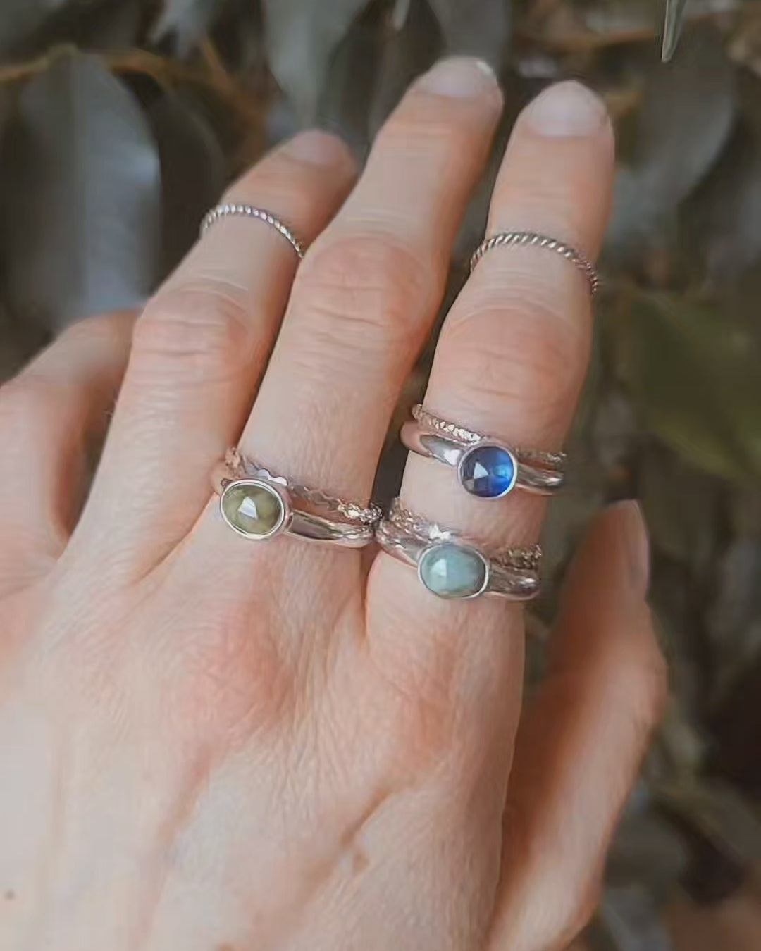 Blue Kyanite Stacker Set