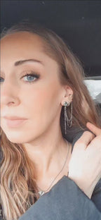 Geometric Peridot Earrings