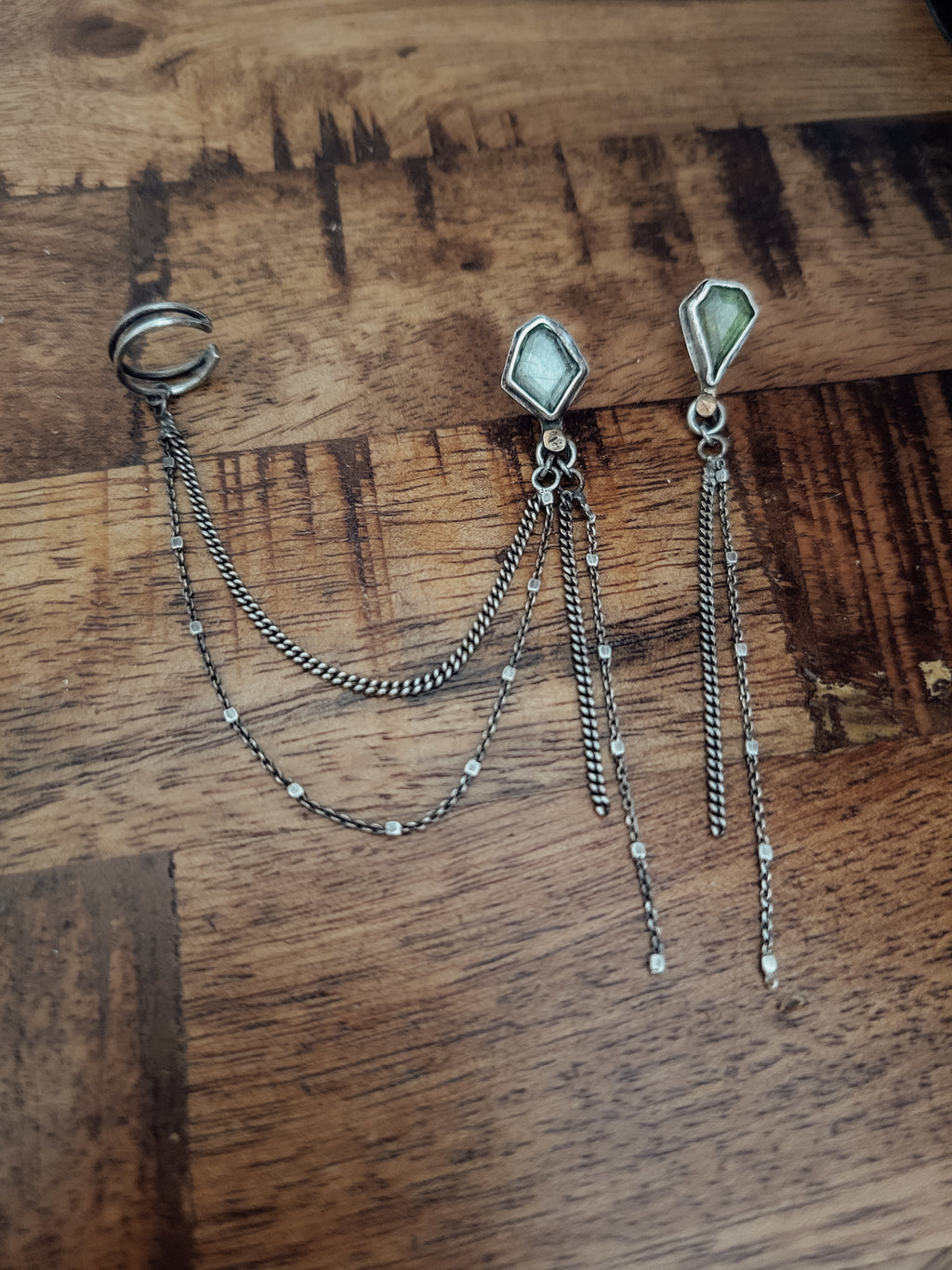 Geometric Peridot Earrings