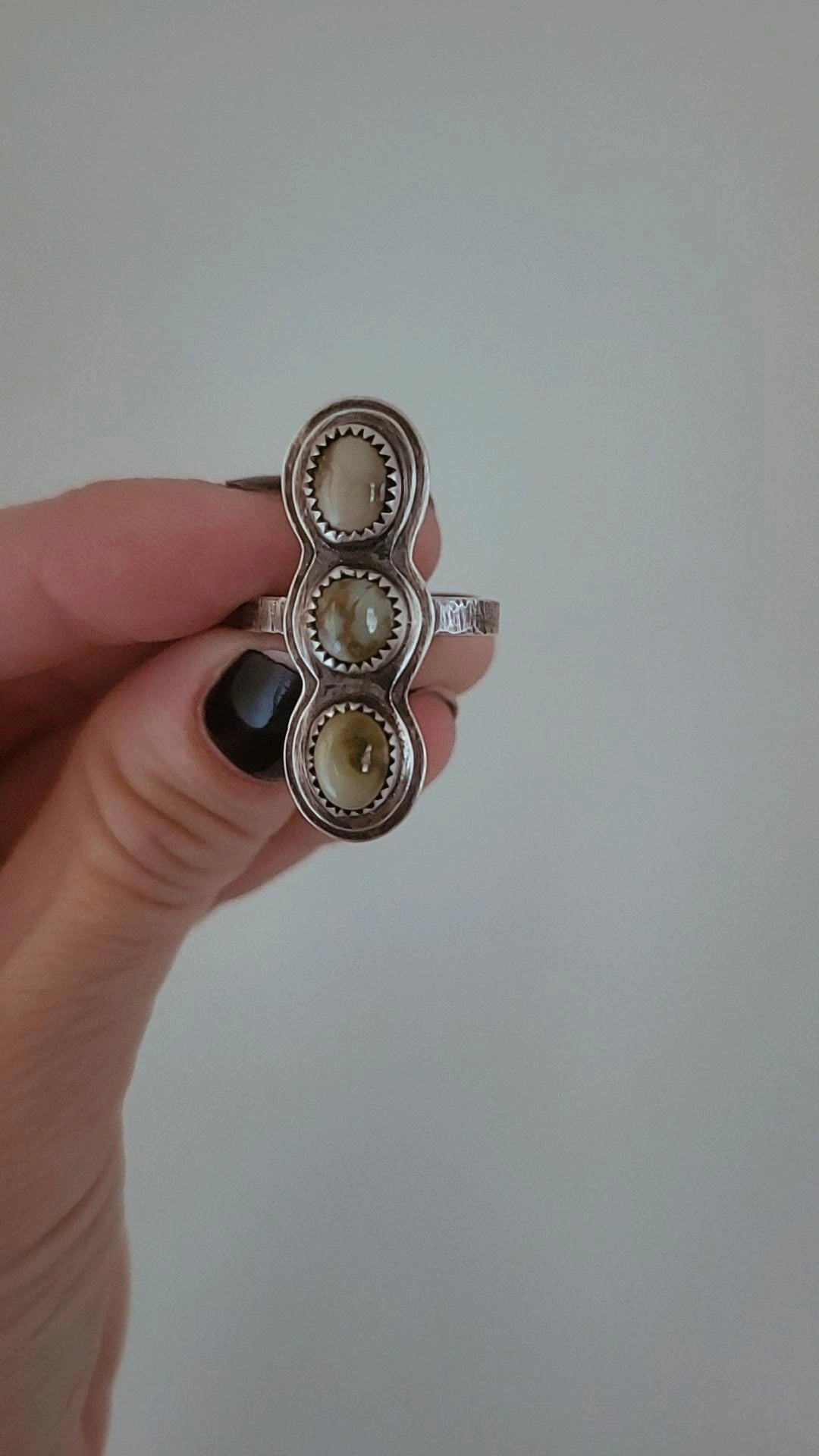 Three Stone Turquoise Ring