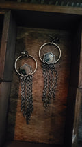 Moss Agate Chandelier Ear Jackets