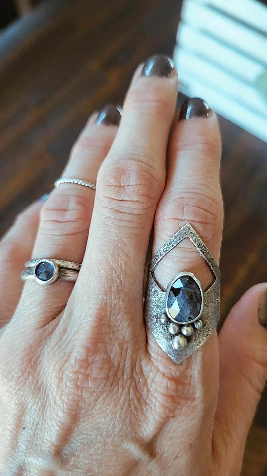 Pietersite Shield Ring
