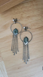 Moss Agate Ear Jackets